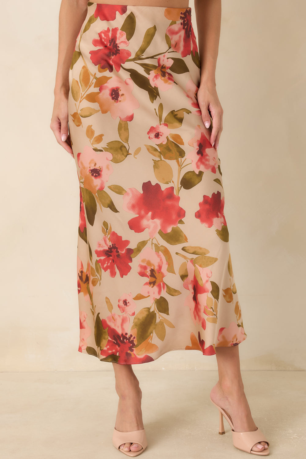 Elastic-Waistband-And-Floral-Print-Detail