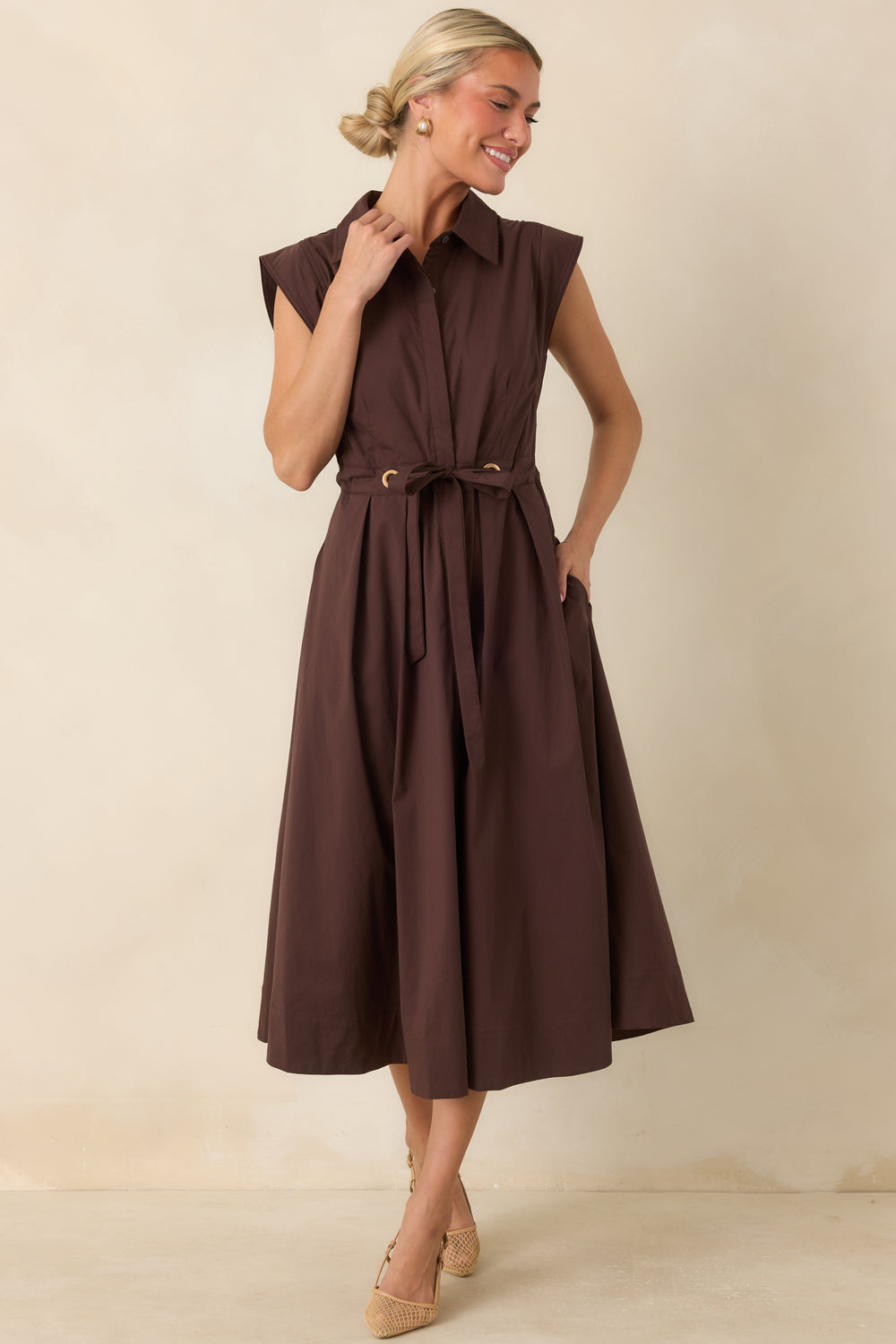 Fit-And-Flare-Midi-Dress-With-Full-Skirt