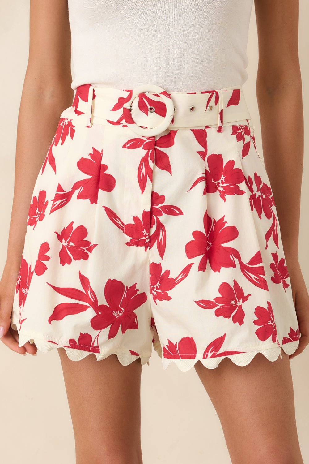 Ivory-Fabric-With-Bright-Red-Floral-Print-And-Scalloped-Hem