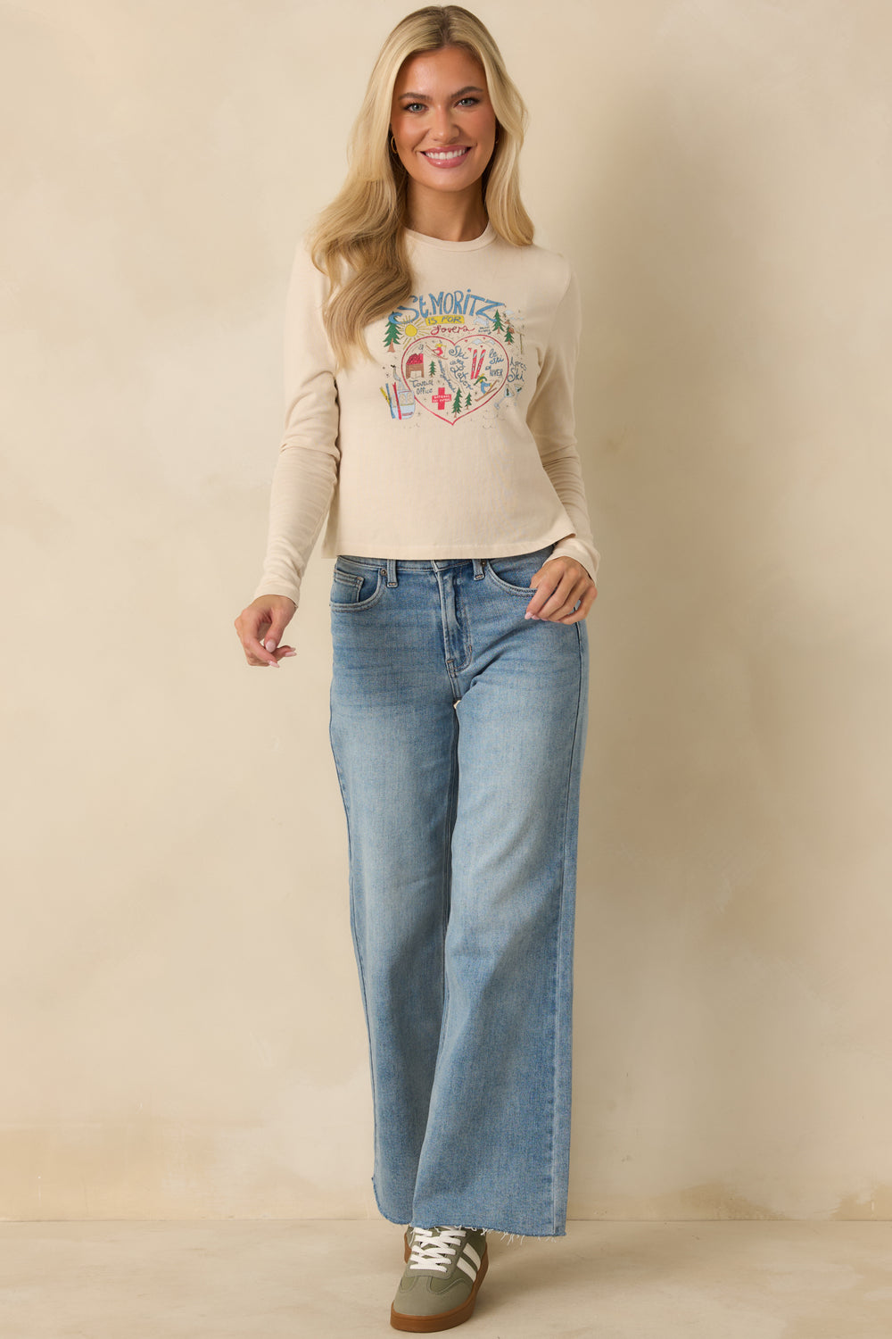 Ivory-Long-Sleeve-Top-In-Lightweight-Cotton-With-Clean-Crew-Neckline