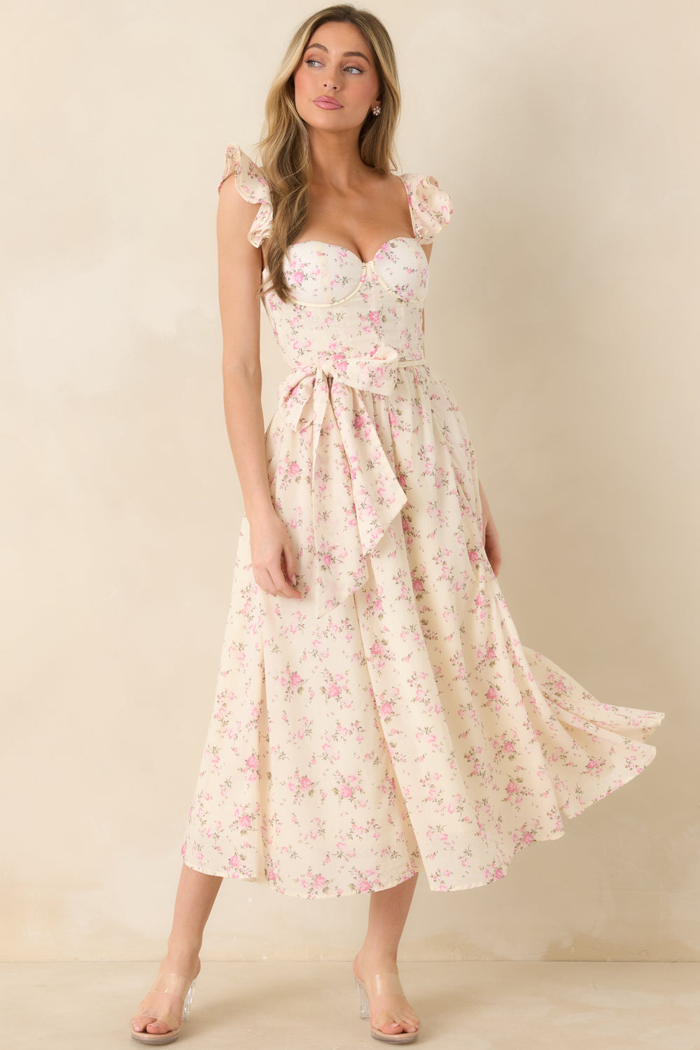 Light-Rose-Pink-Floral-Maxi-Dress-With-Padded-Bust