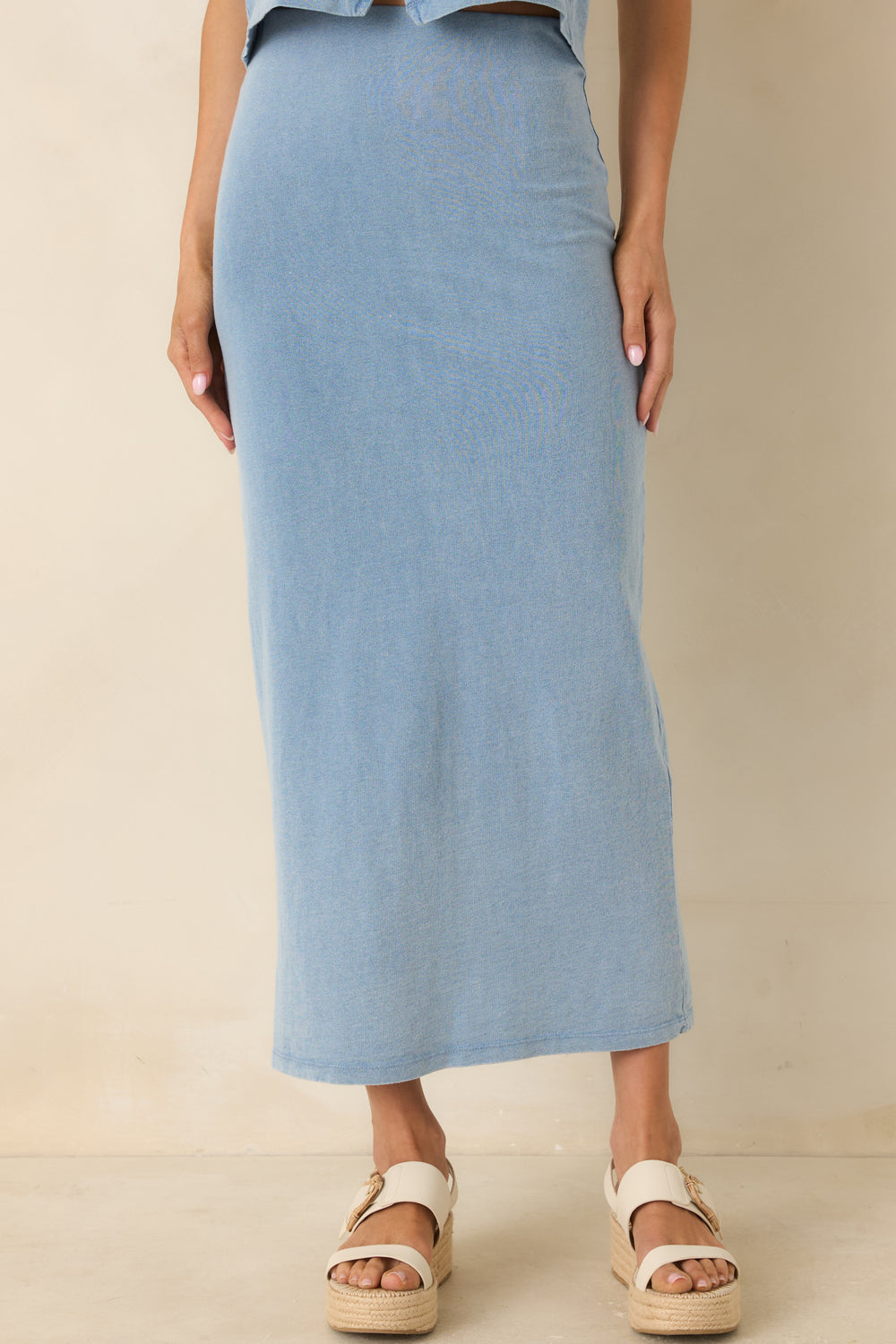 Soft-Indigo-Skirt-Comfortable-Stretch-Contoured-Silhouette