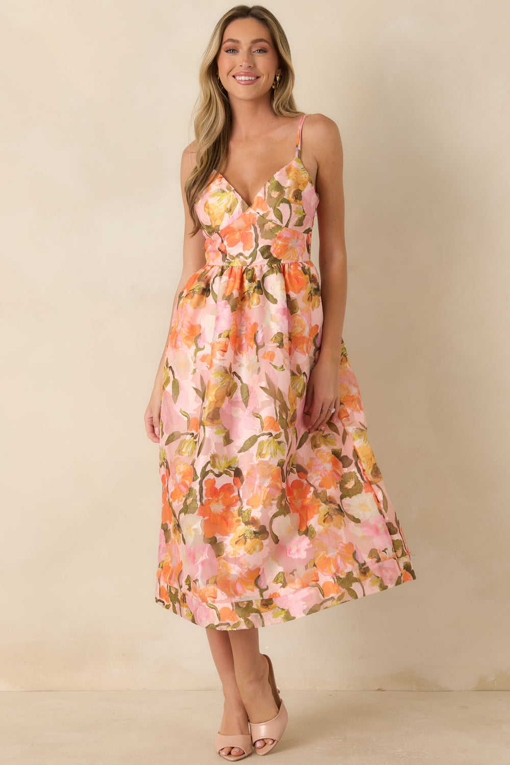 Watercolor-Floral-Midi-Dress-Smocked-Fit-Side-Pockets