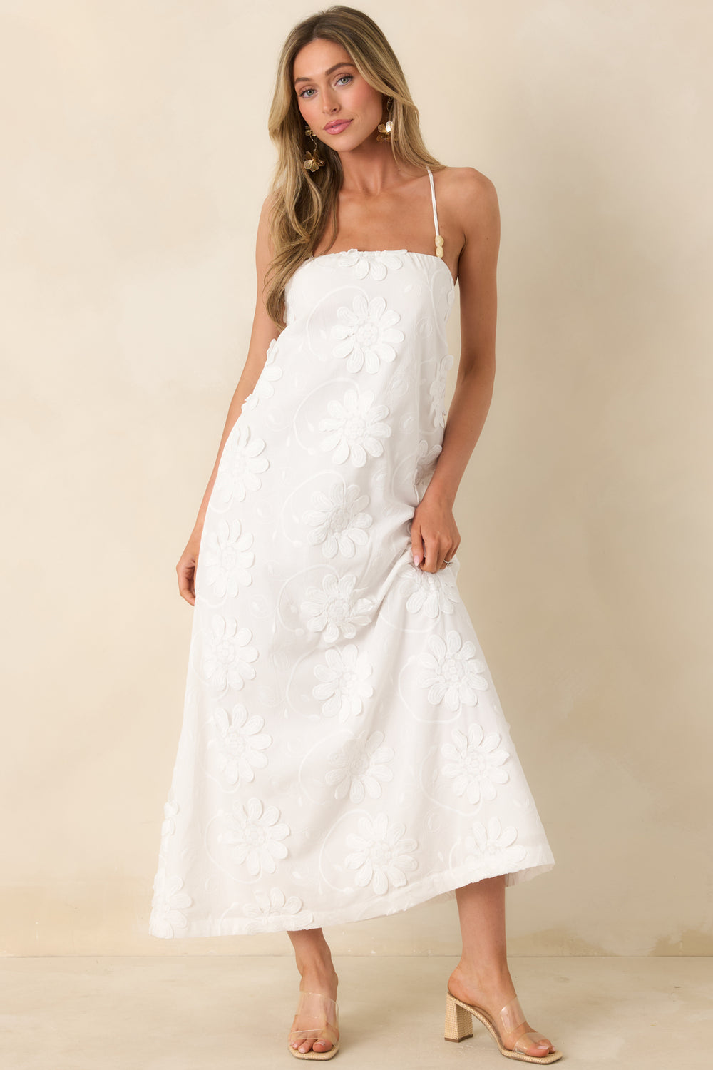 White-Cotton-Maxi-Dress-With-Tonal-Floral-Applique