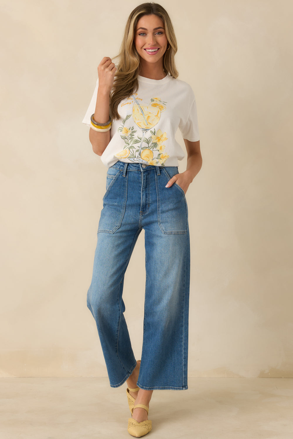 White-Graphic-Tee-With-A-Classic-Crew-Neckline