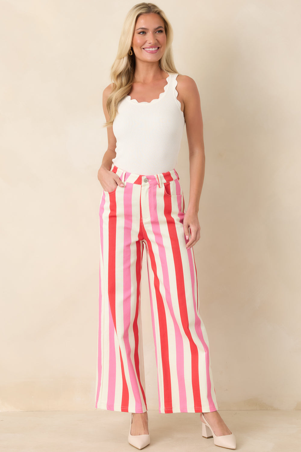 White-Red-And-Pink-Striped-Pants-With-Wide-Legs